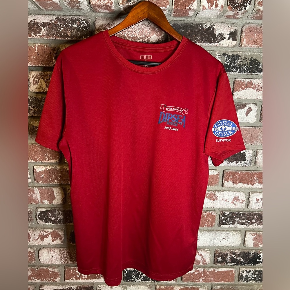 Men 104th Historic Annual Dipsea Race 1905-2014 Crystal Geyser Survivor T-Shirt